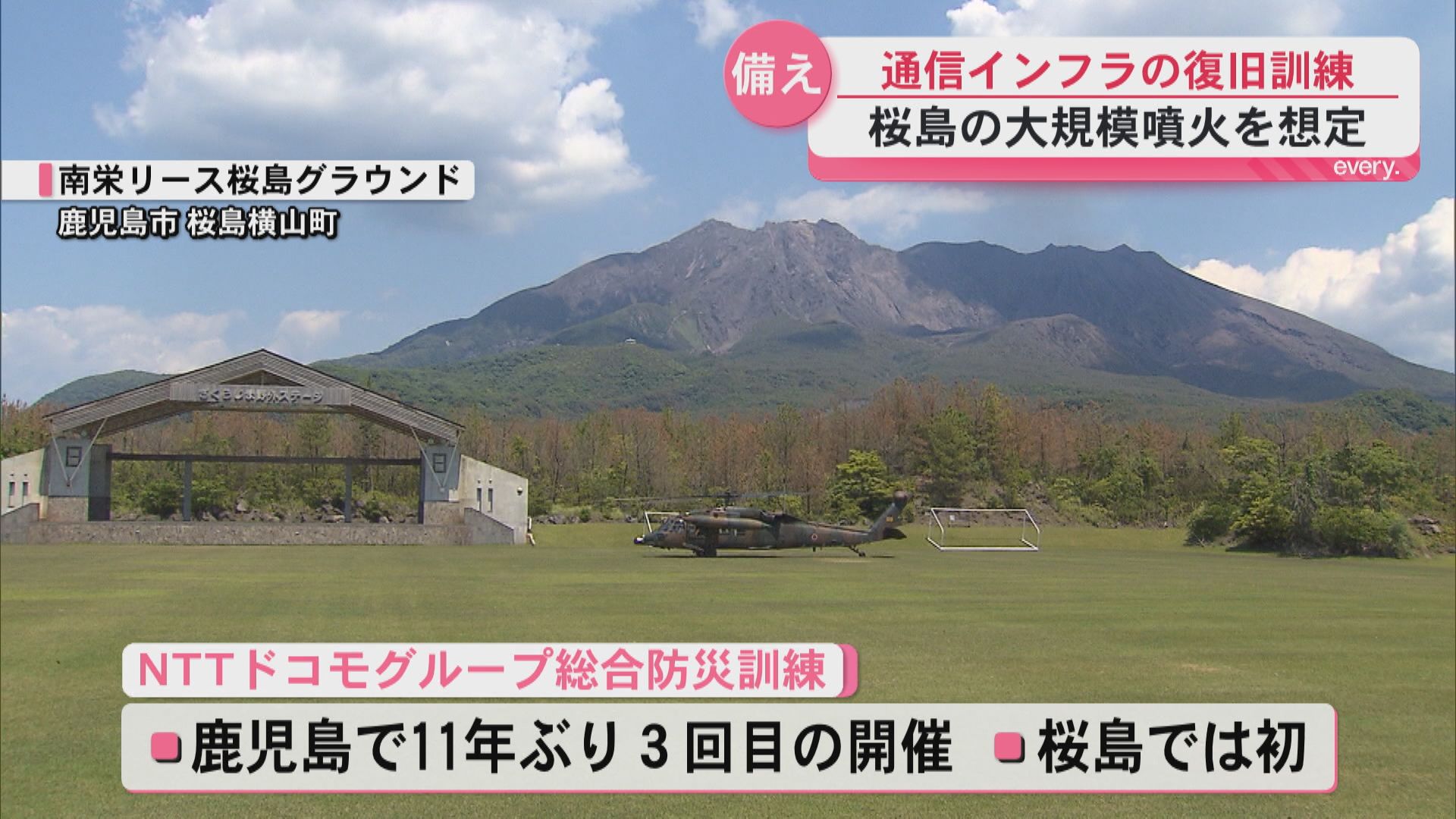 桜島の大噴火でスマホがつながらなくなったら？NTTドコモの通信インフラ復旧訓練　“つながる安心”を