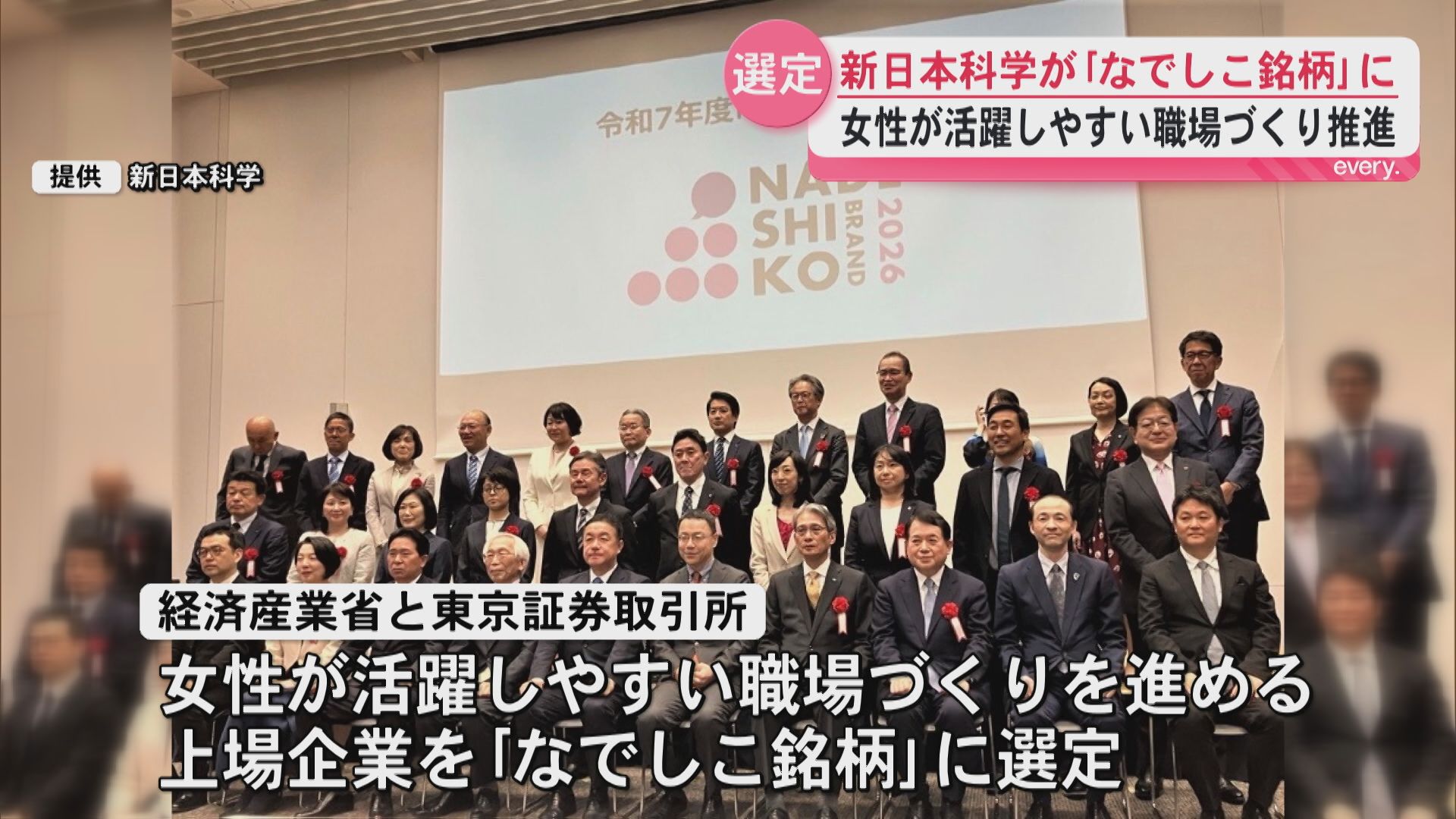 新日本科学「なでしこ銘柄」に選定　女性が活躍しやすい職場づくり　管理職の女性登用や独自の委員会も