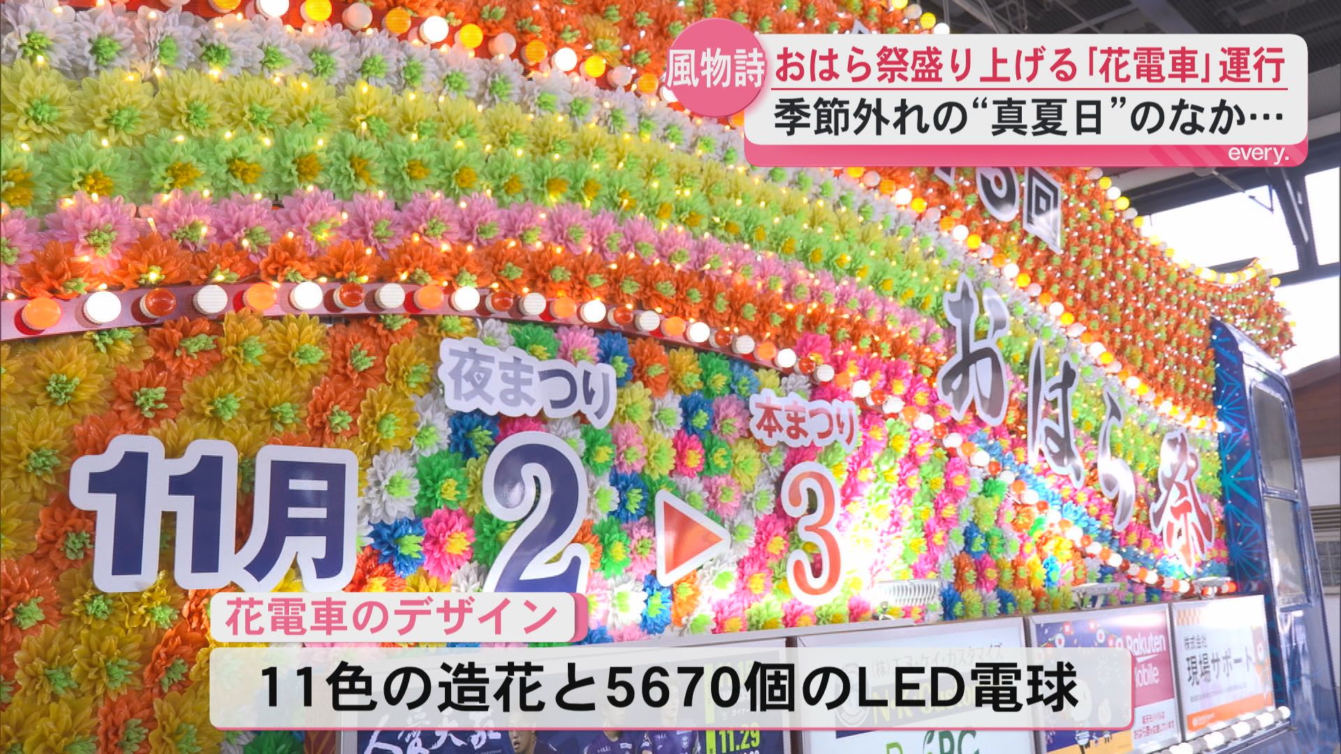 「秋とは思えない暑さ」県内各地で真夏日――おはら祭彩る花電車が桜島を背に運行はじまる