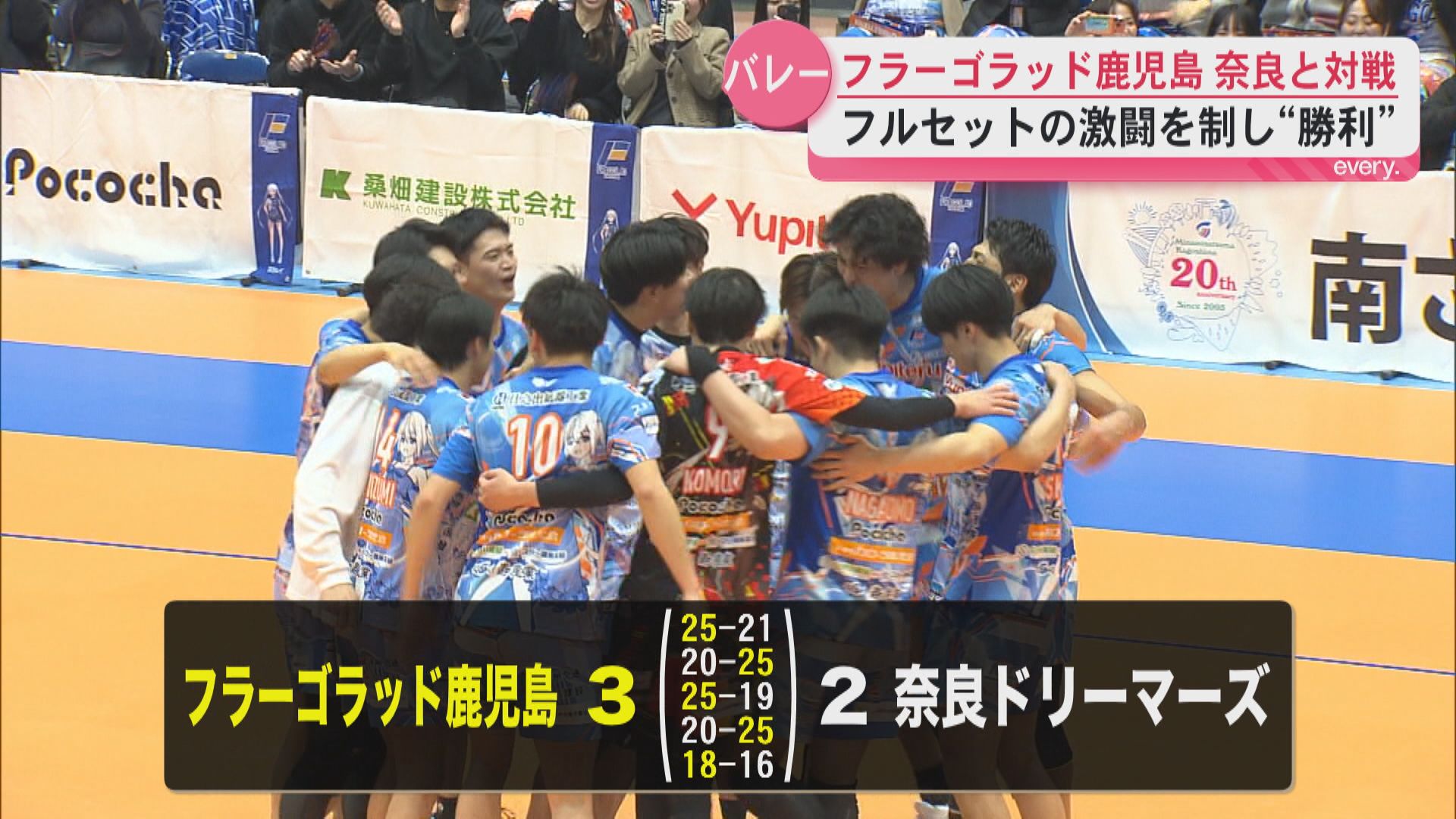 男子バレーボール・フラーゴラッド鹿児島　4試合ぶりの勝利と2連勝