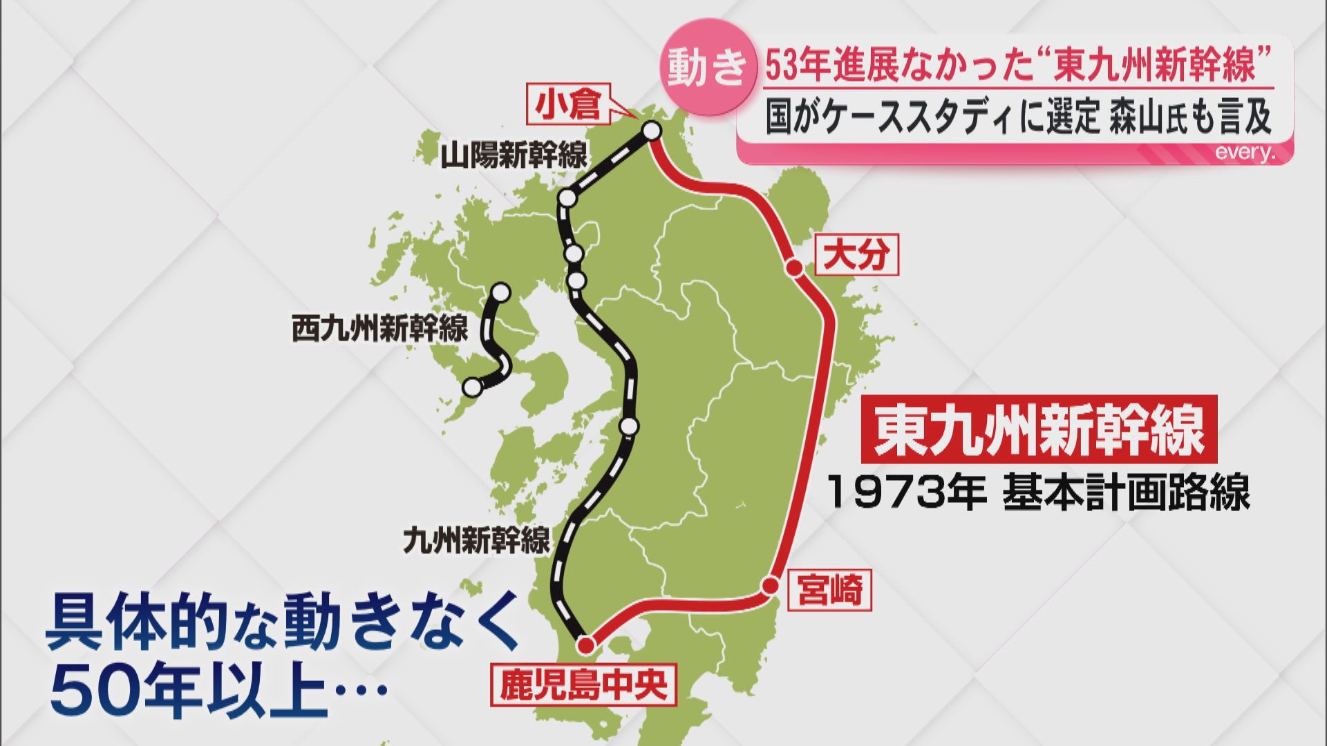 森山裕氏「取り組まなければならない計画」50年以上進展がなかった東九州新幹線に動き　国のケーススタディに選定