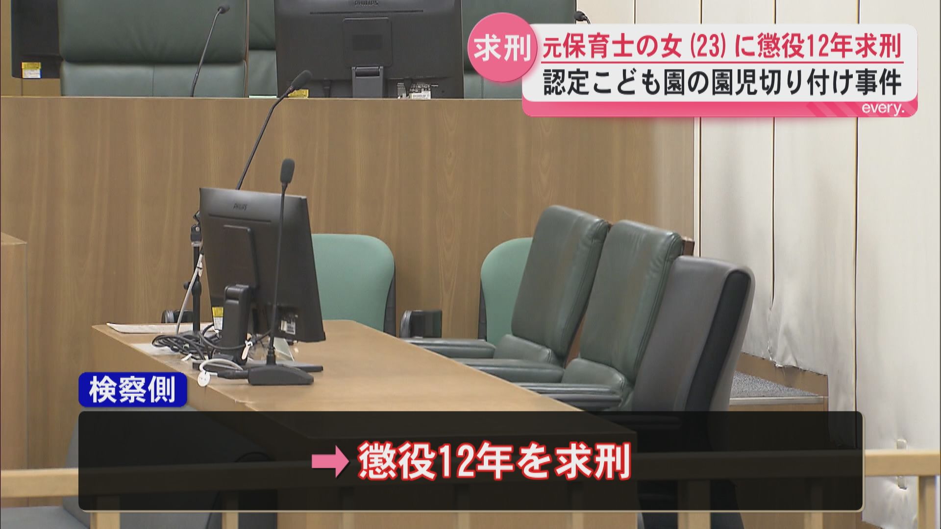 元保育士の女に懲役12年求刑　認定こども園の園児切り付け事件　園児の母親“悲痛な訴え”　弁護側は執行猶予求める