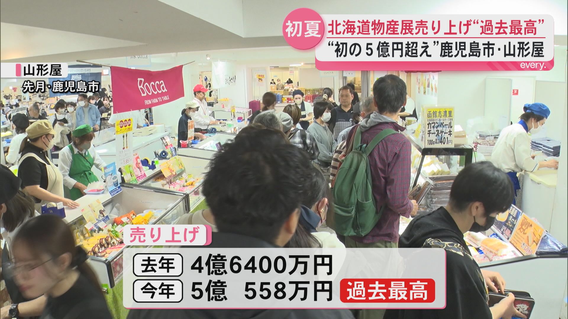 5連休追い風に　鹿児島市山形屋「初夏の北海道物産展」5億円突破で売り上げ過去最高