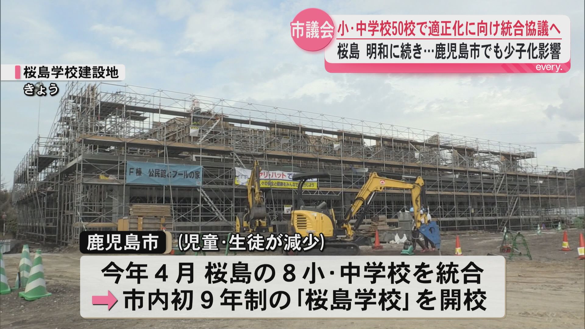 少子化の波は鹿児島市でも…小・中学校50校で適正化に向け“統合協議”へ