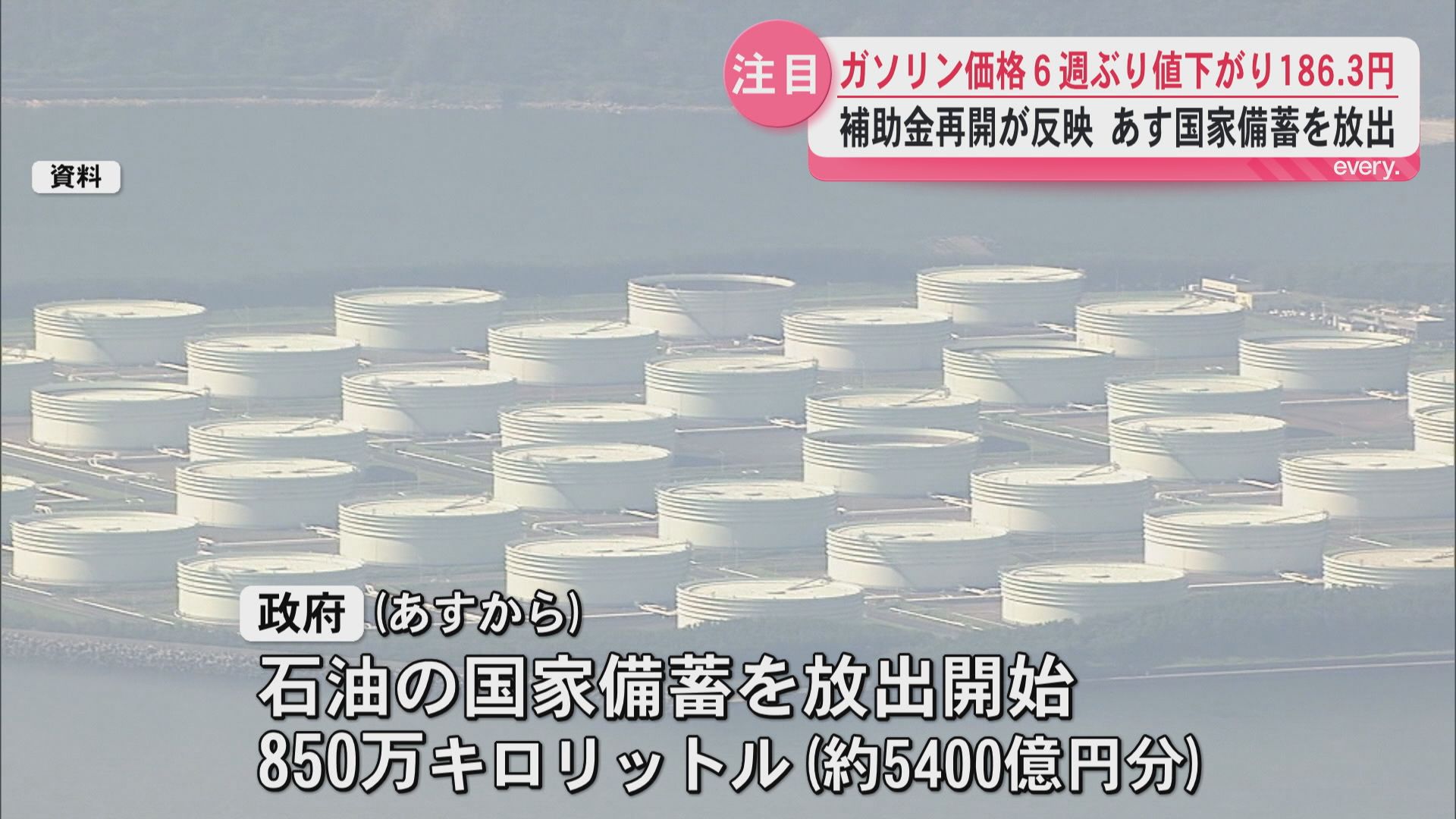 ガソリン価格６週ぶり下がり186.3円　政府の補助金反映で　今後の見通しは？