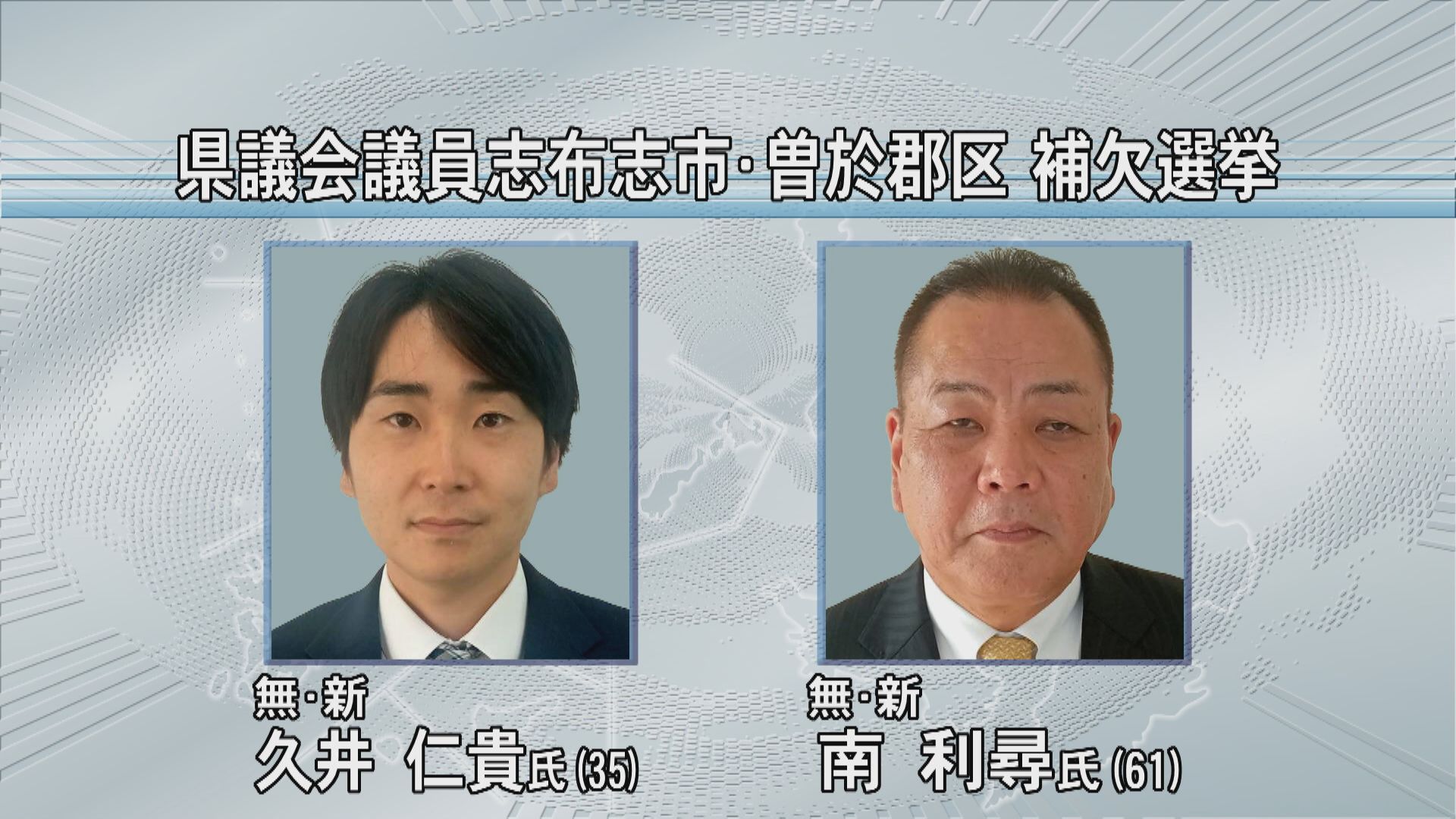 県議会議員志布志市・曽於郡区補欠選挙　投票始まる　新人2人が立候補