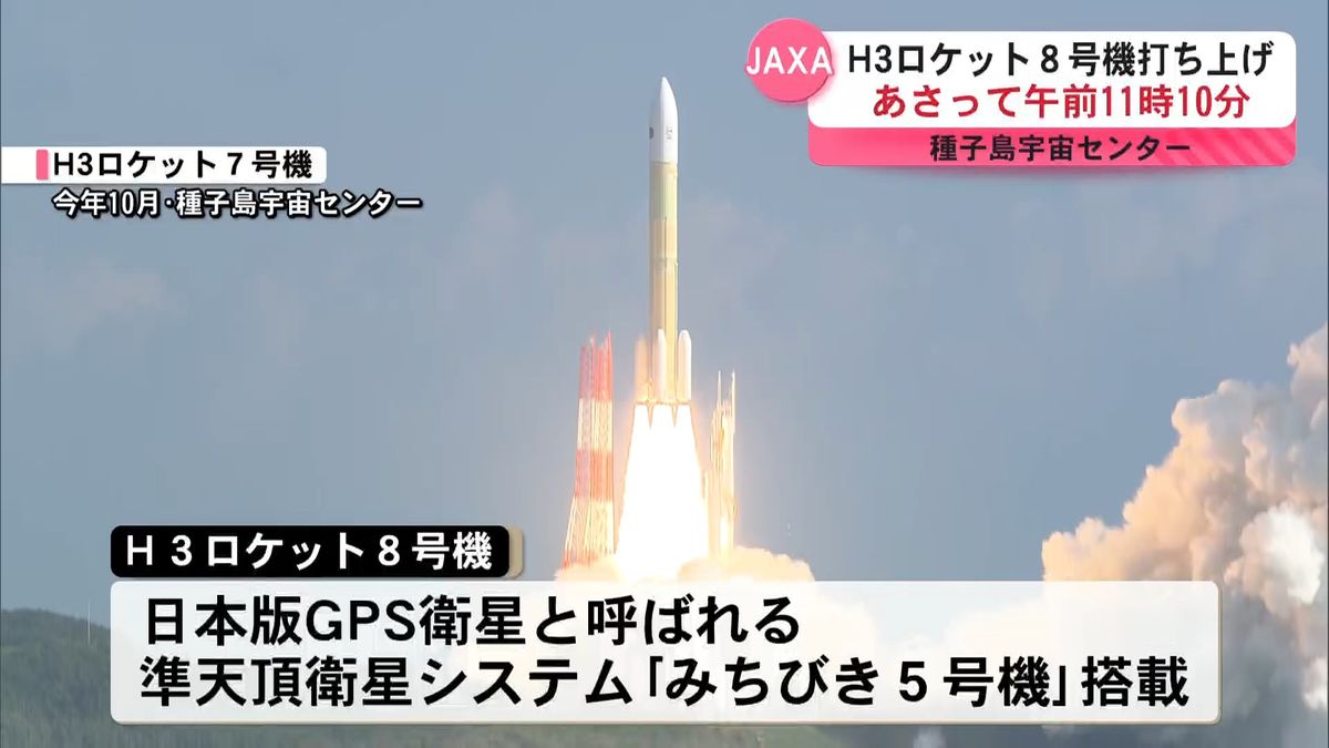 H3ロケット8号機12月17日午前11時10分打ち上げ 準天頂衛星システム