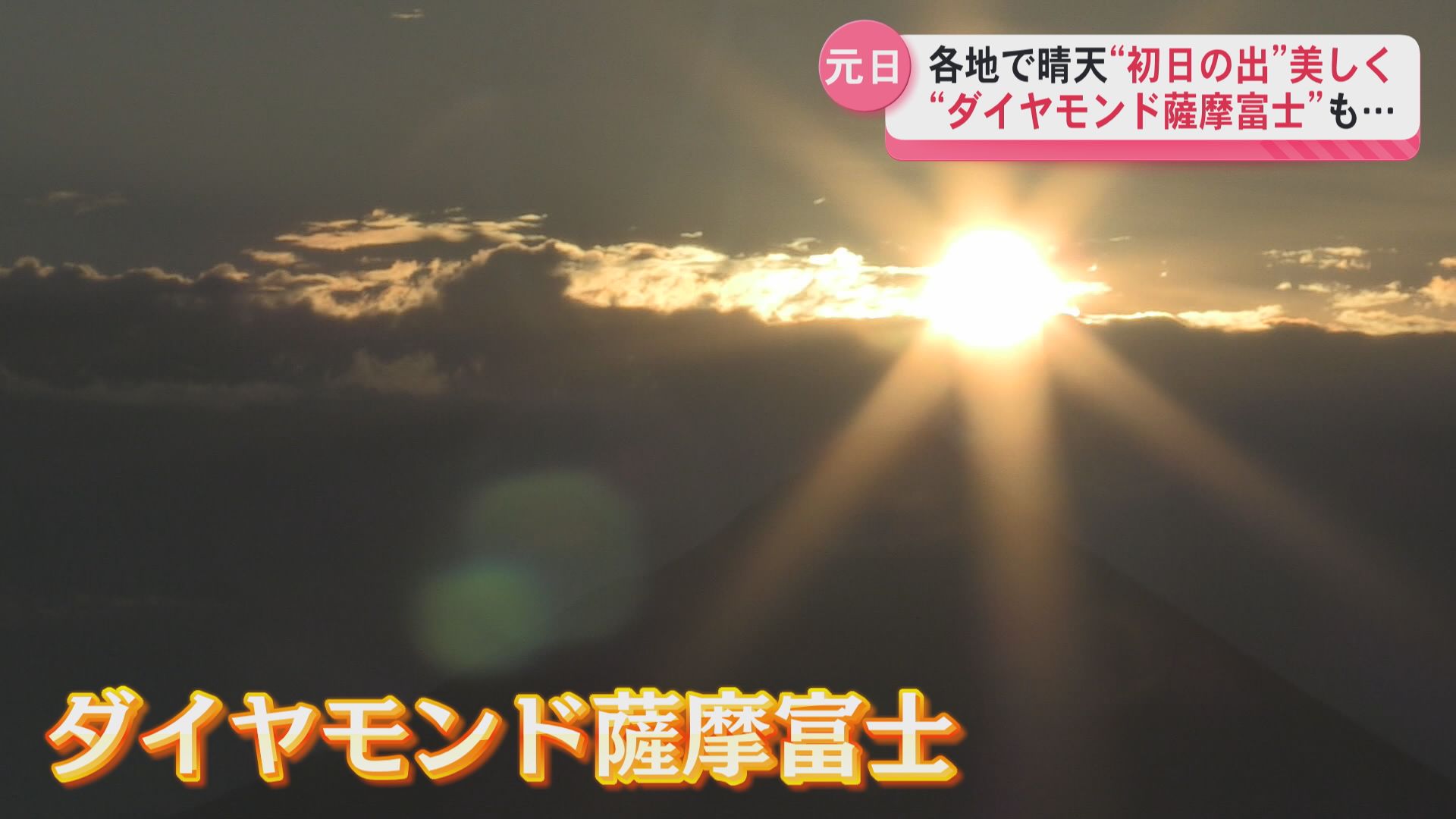 「明るい希望が持てた」県内各地で美しい初日の出　出水のツルも初日で輝く　恒例の初泳ぎも　