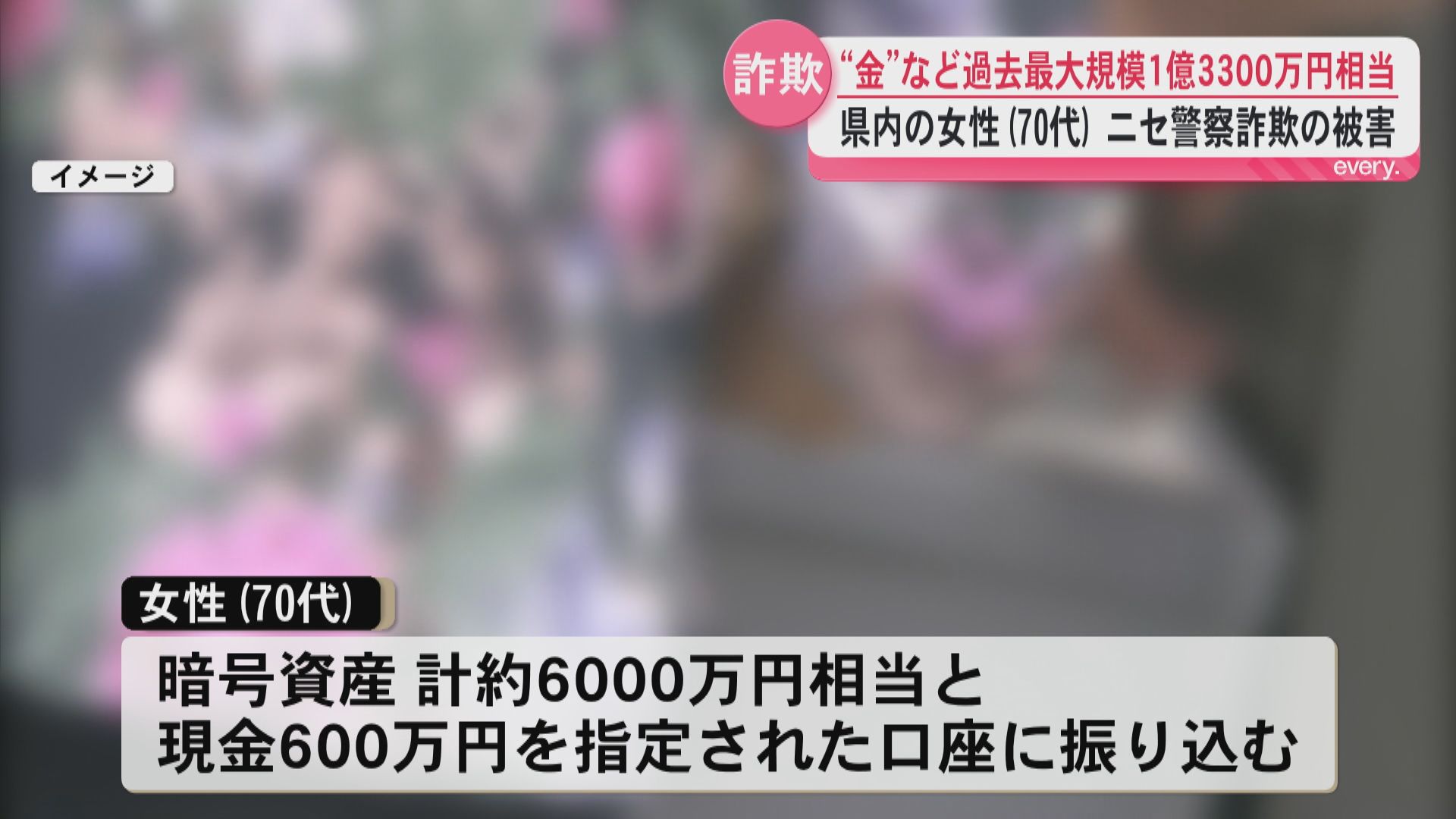 「あなたは重要参考人」警察官名乗る詐欺で県内女性（70代）“金”など1億3300万円相当被害　過去最大規模
