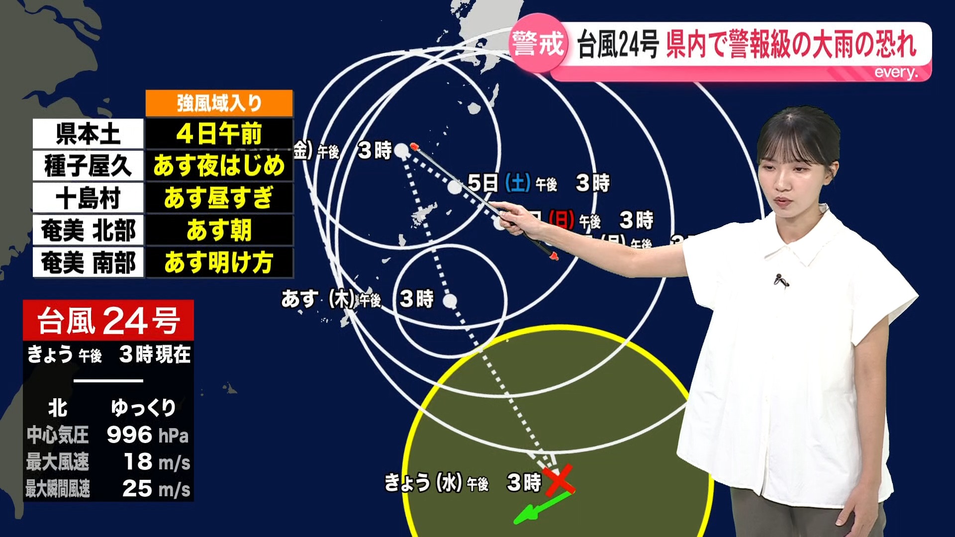【荒場気象予報士解説】台風24号週末の鹿児島に影響か　県内で警報級大雨のおそれ