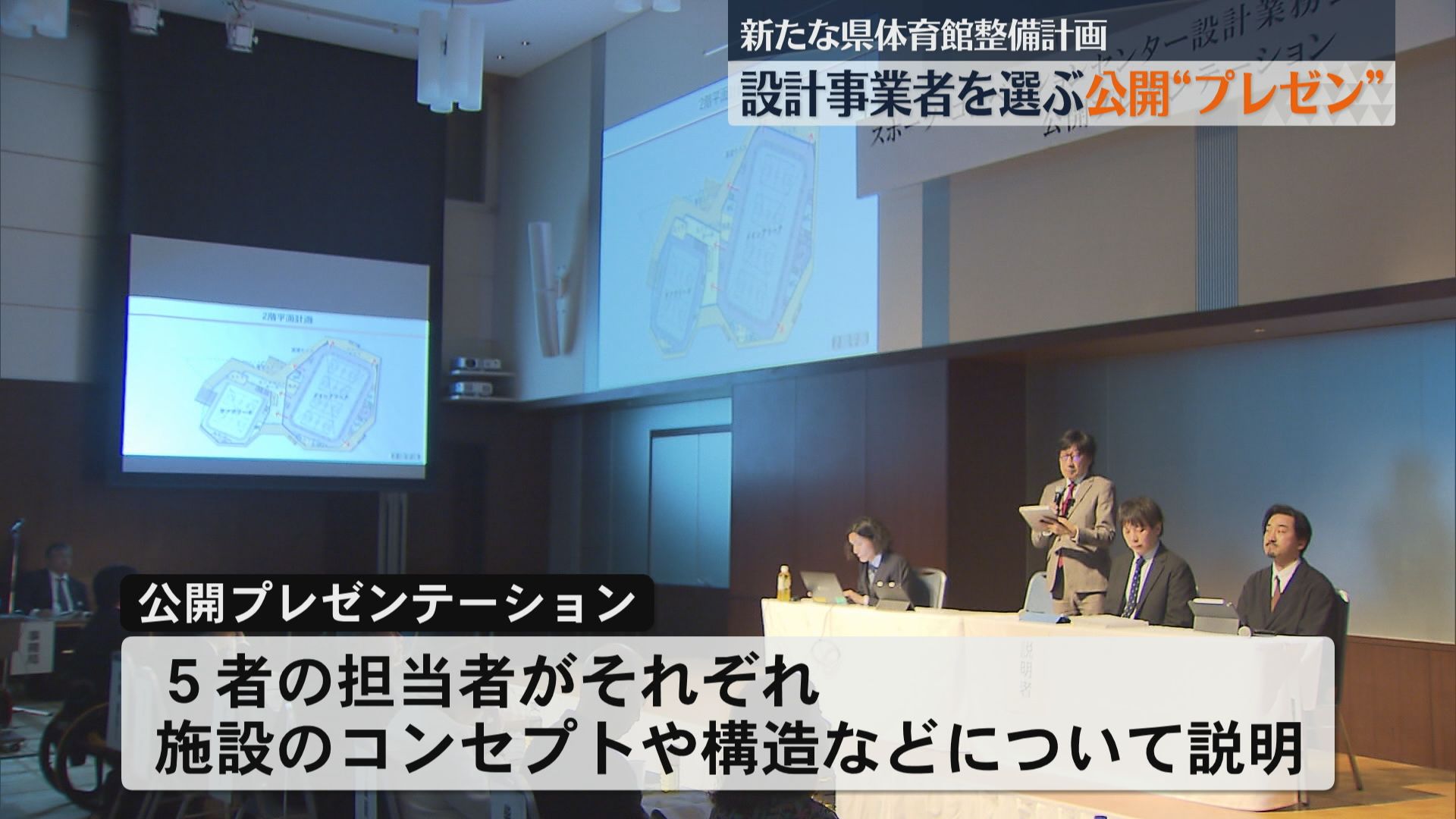 新たな県体育館整備計画　設計事業者を選ぶ公開“プレゼン”