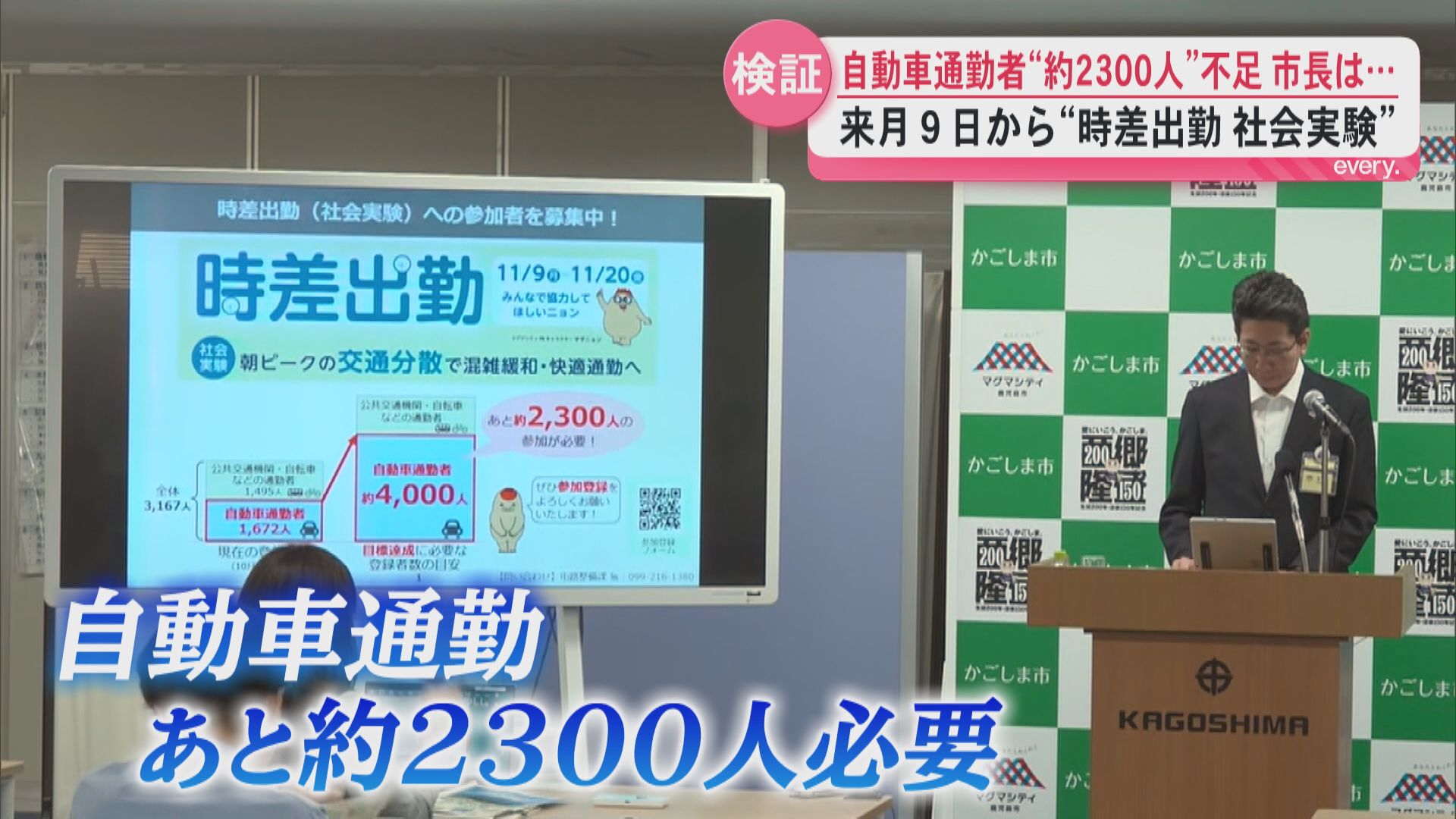 「あと2300人必要」鹿児島市長が明かす　全国ワーストの渋滞都市脱却に向けた社会実験　民間企業の協力呼びかけ
