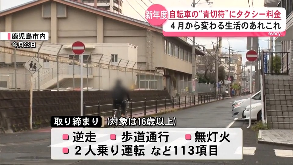 新年度で何が変わる！知らないと損？　自転車青切符・タクシー料金改定・食品値上げ・子育て支援制度も