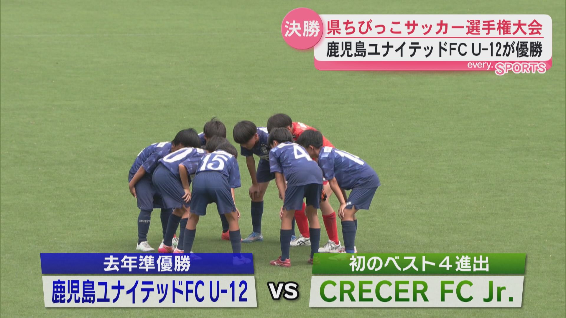 県ちびっこサッカー選手権大会　鹿児島ユナイテッドFC Ｕ-12が優勝