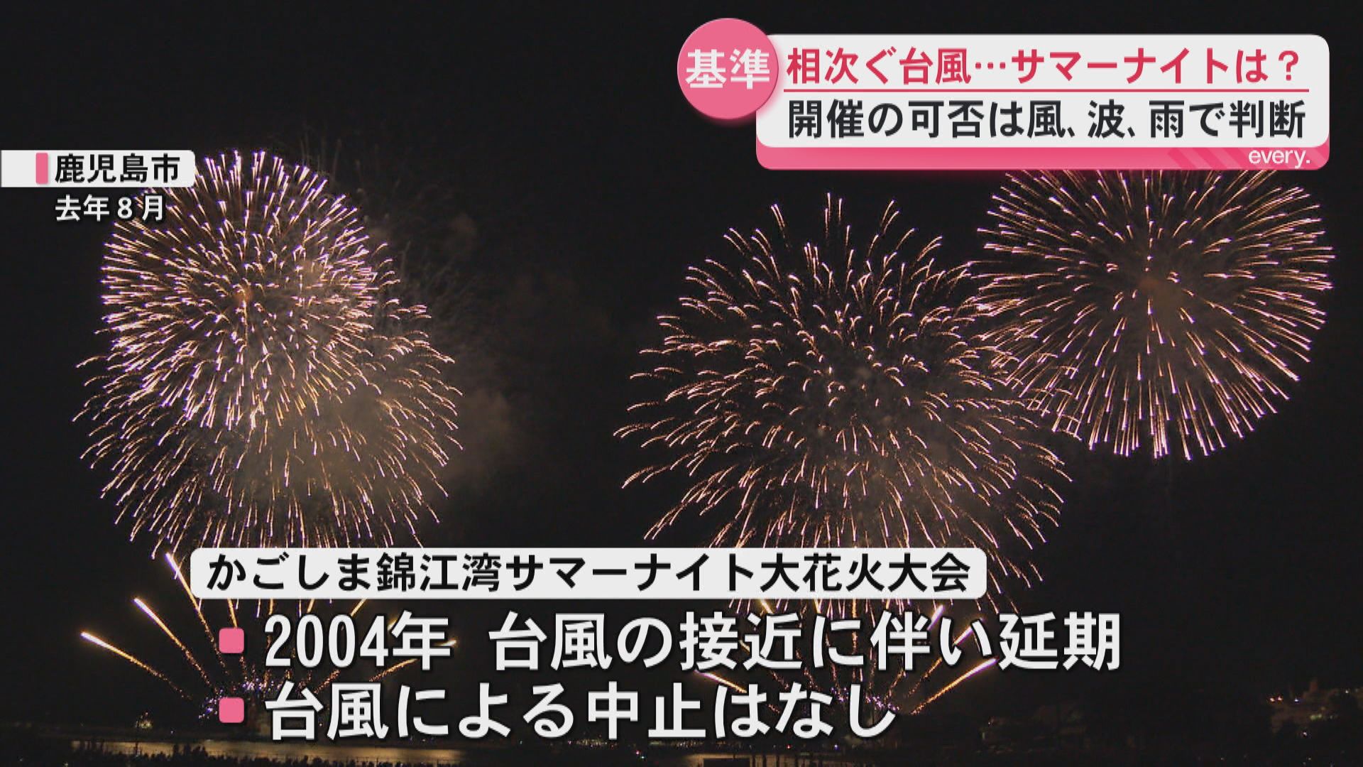 九州最大級1万5000発の花火は打ち上がる？サマーナイト大花火大会の開催可否を左右する気象条件とは