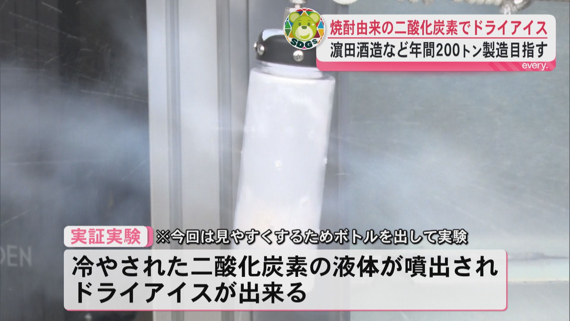 「循環型の新しい取り組み」焼酎造りの過程で出る二酸化炭素を利用してドライアイス製造　濵田酒造など実証実験