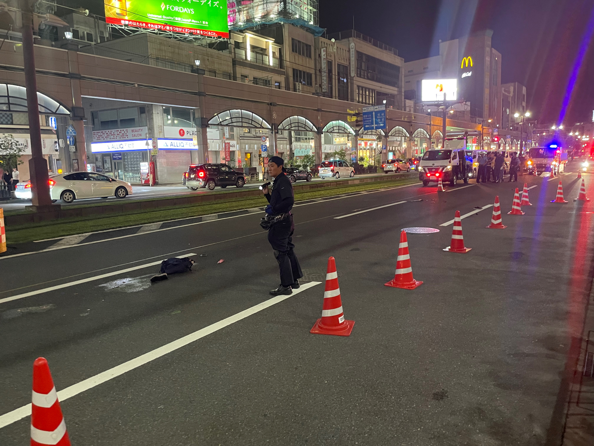 天文館通電停付近で女性が車にはねられ死亡　ひき逃げ事件として捜査