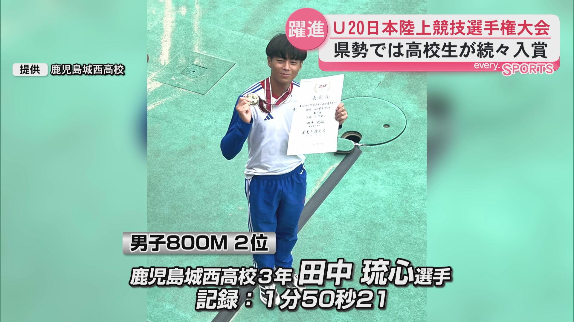 U20陸上　鹿児島の高校生たちが躍動