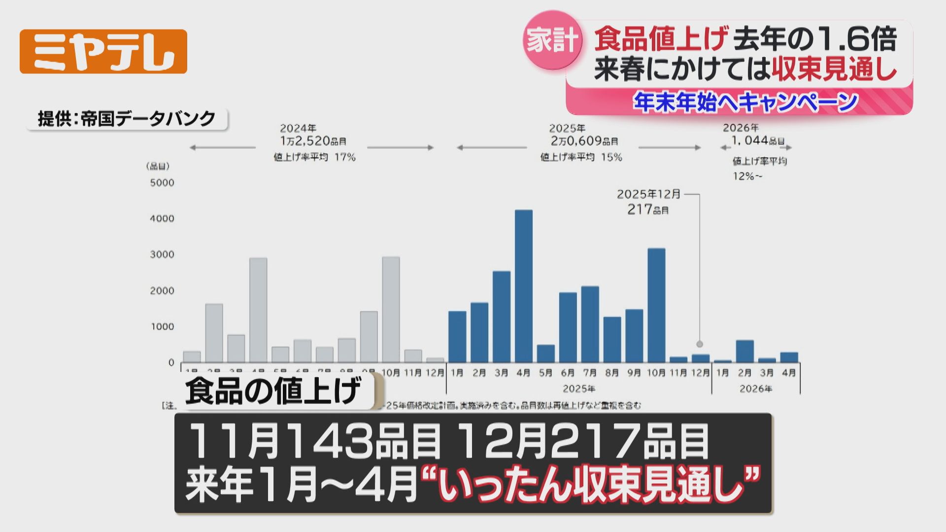 家計応援キャンペーン】年末年始前に大手スーパー実施、2025年値上げ