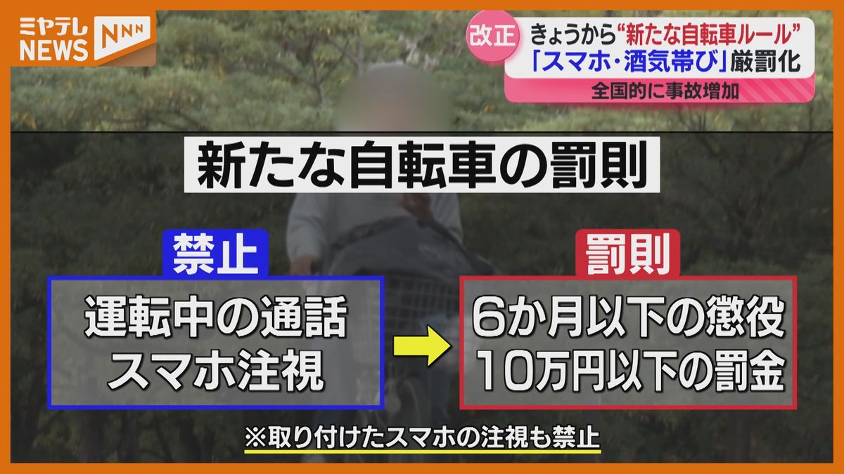 【特集】”11月から厳罰化"『自転車運転』ルール　～電話しながら運転した場合10万円以下の罰金～　背景に”自転車事故”増加