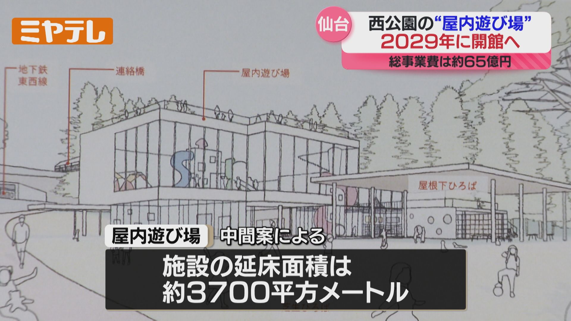 仙台市の『子ども向けの屋内遊び場』、2029年の開館めざす…青葉区の西