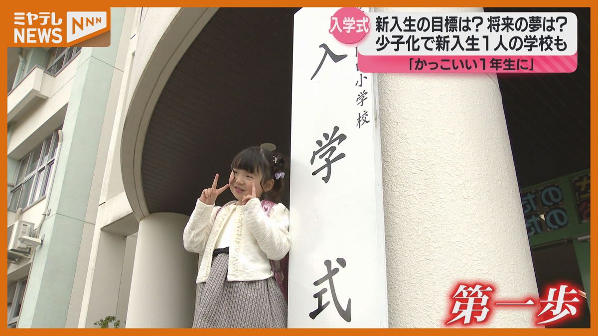 ＜ただ1人の新入生＞少子化進む、石巻市牡鹿地区の小学校でも入学式（宮城）