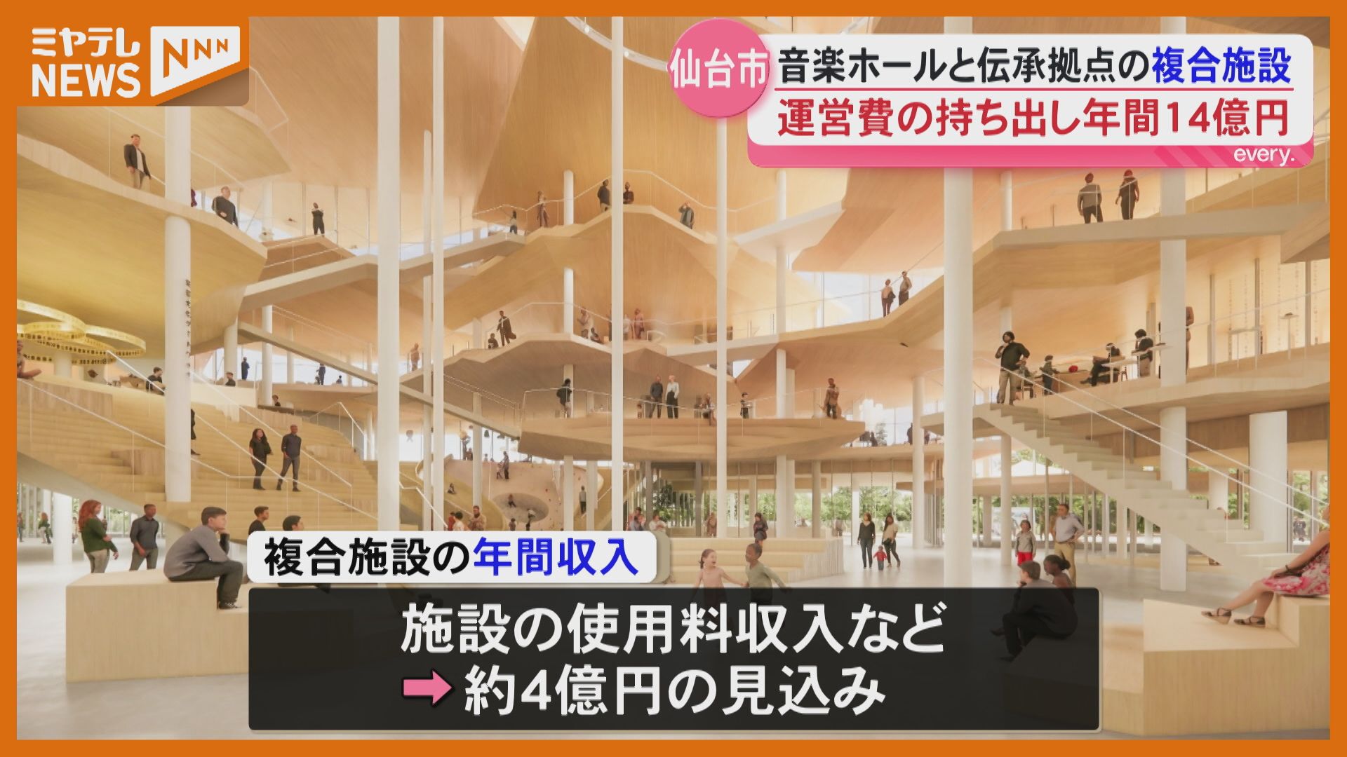 年間14億円】仙台市の持ち出し見込み、市が整備進める音楽ホールと震災