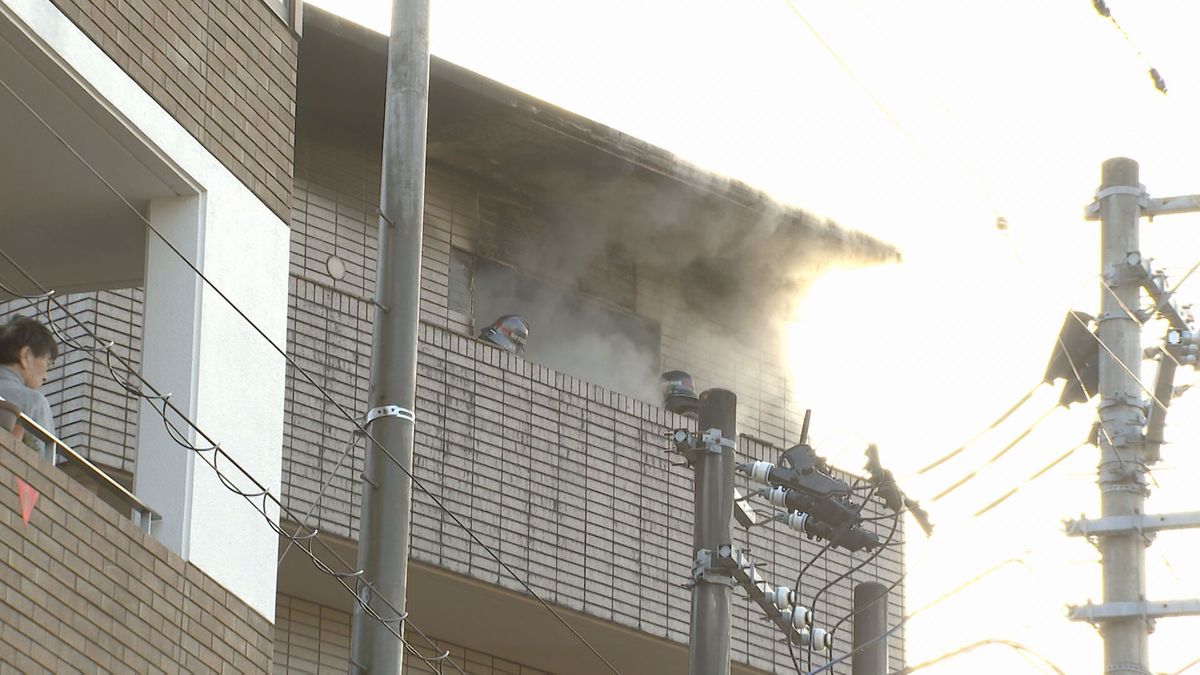 仙台・マンションで火事　　けが人なし