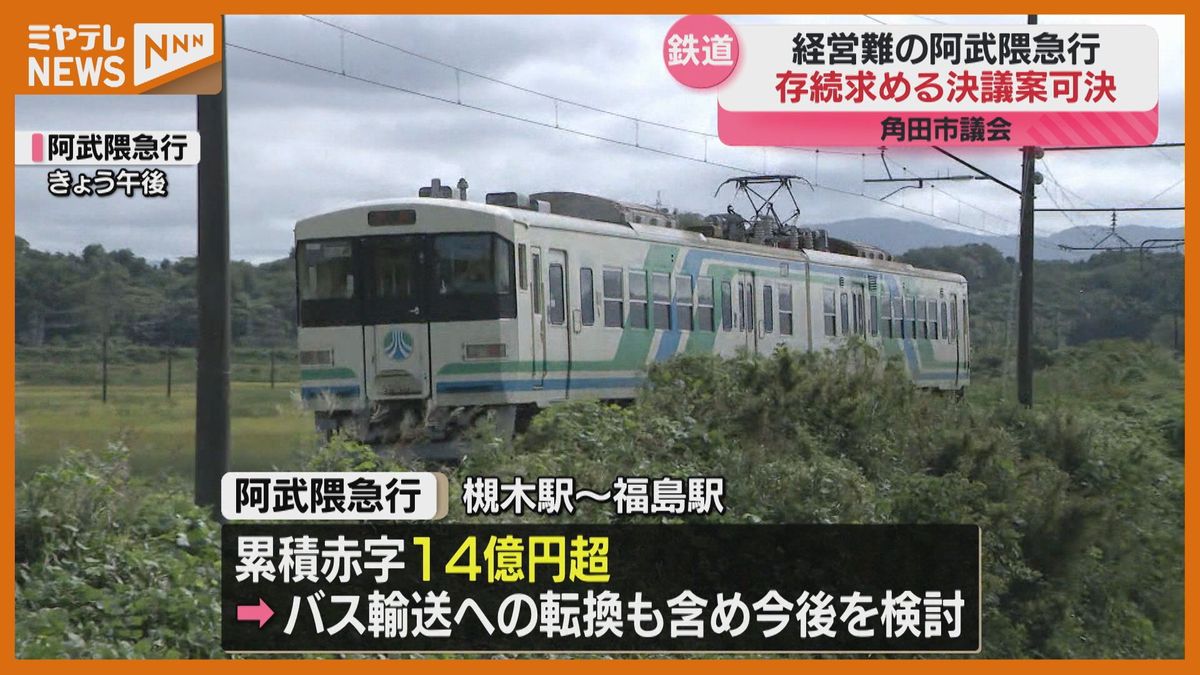 ＜経営難続く…＞『阿武隈急行』存続求める決議案　角田市議会が”全会一致で可決”　角田市長「市の負担増も止む無し」（宮城）