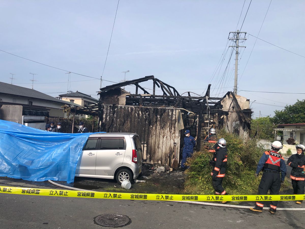 登米市で住宅1棟全焼 焼け跡から1人の遺体みつかる ほか男女2人ケガ　宮城