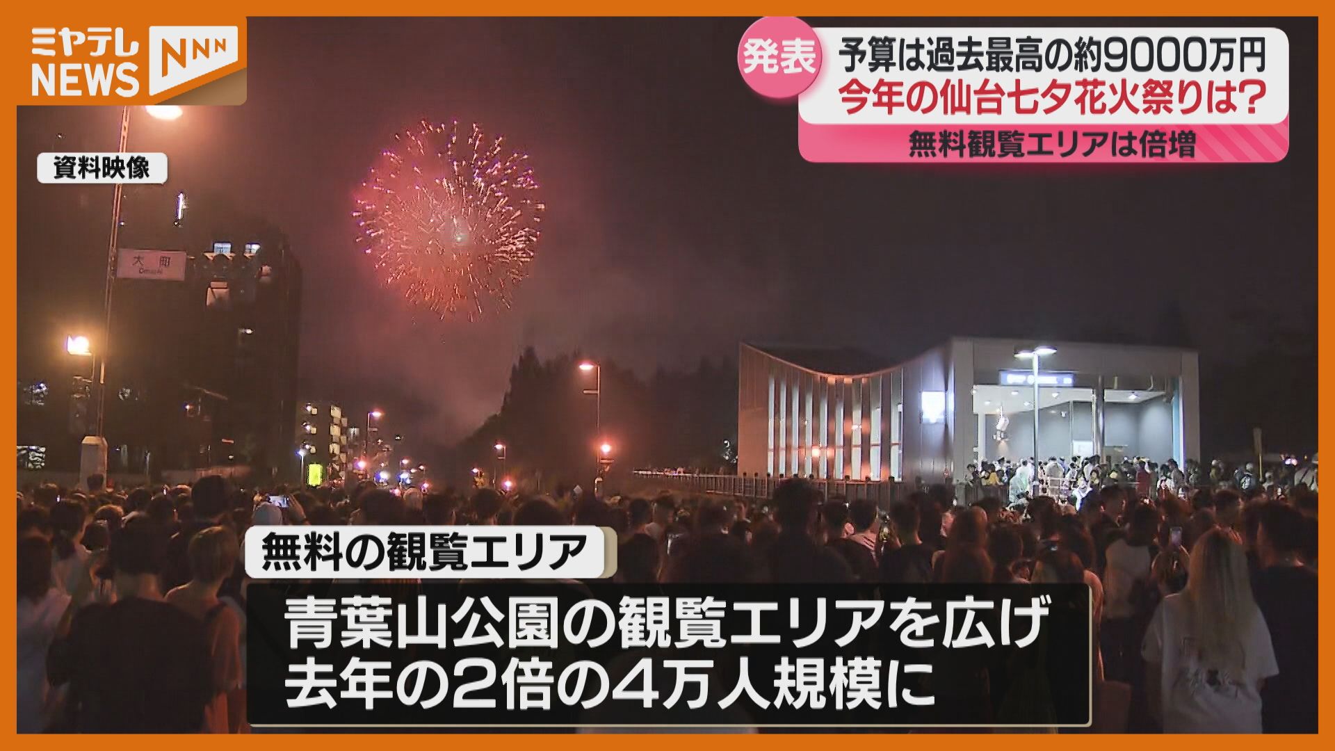 仙台七夕花火祭 8月5日開催「仙台七夕花火祭」＞1万6千発の花火打ち上げ 物価高の影響