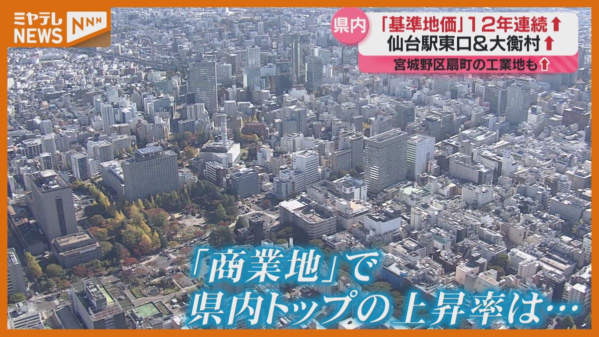 ＜『基準地価』公表＞宮城県全体で”12年連続”上昇　半導体工場進出が決まった大衡村の住宅地は”大きく上昇”