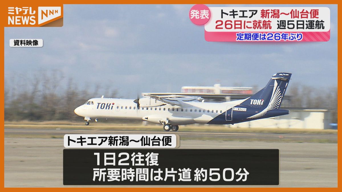 【26年ぶりに『新潟～仙台』結ぶ定期便】「トキエア」が4月26日就航と正式発表
