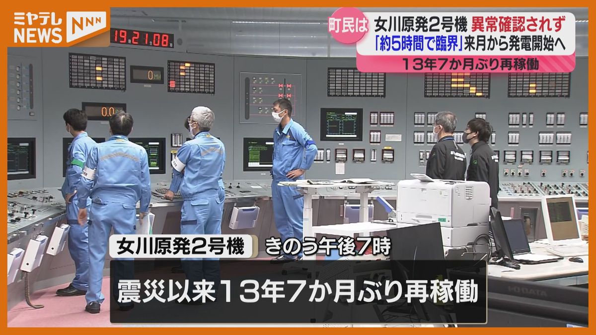 ＜女川原発2号機＞13年7か月ぶりに”再稼働”その後”臨界”に達する　地元から聞こえるキーワードは「安全」（宮城）