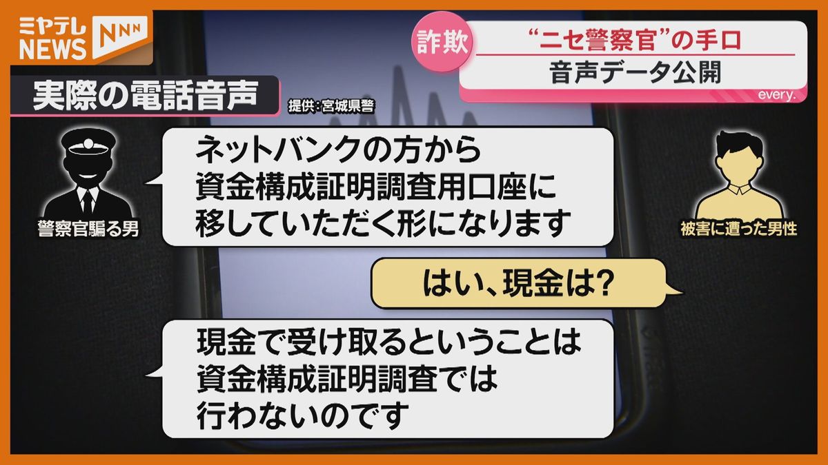 音声データ公開】警察官かたる男から現金100万円だまし取られる…被害者 