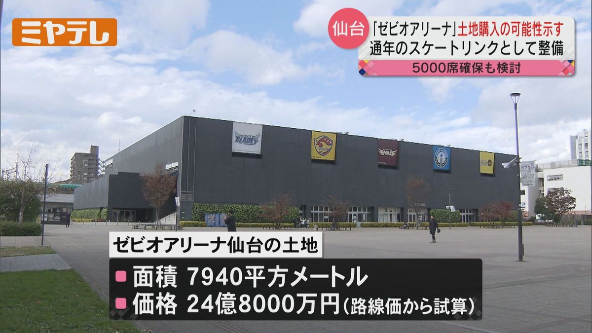 「ゼビオアリーナ仙台」仙台市が土地購入を含め検討　建物は企業から寄付予定　現在の土地所有者は都市再生機構