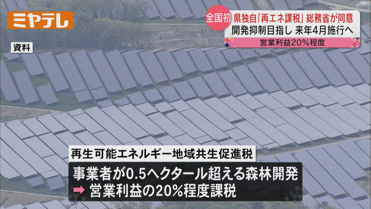 【全国初導入へ】宮城県が導入めざす「再エネ課税」　国が課税に「同意」　課税は2024年4月から施行予定