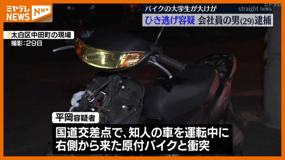 8月28日発生の重傷ひき逃げ事件　住所不定の会社員の男（29）逮捕　「イライラしていた…」〈仙台〉