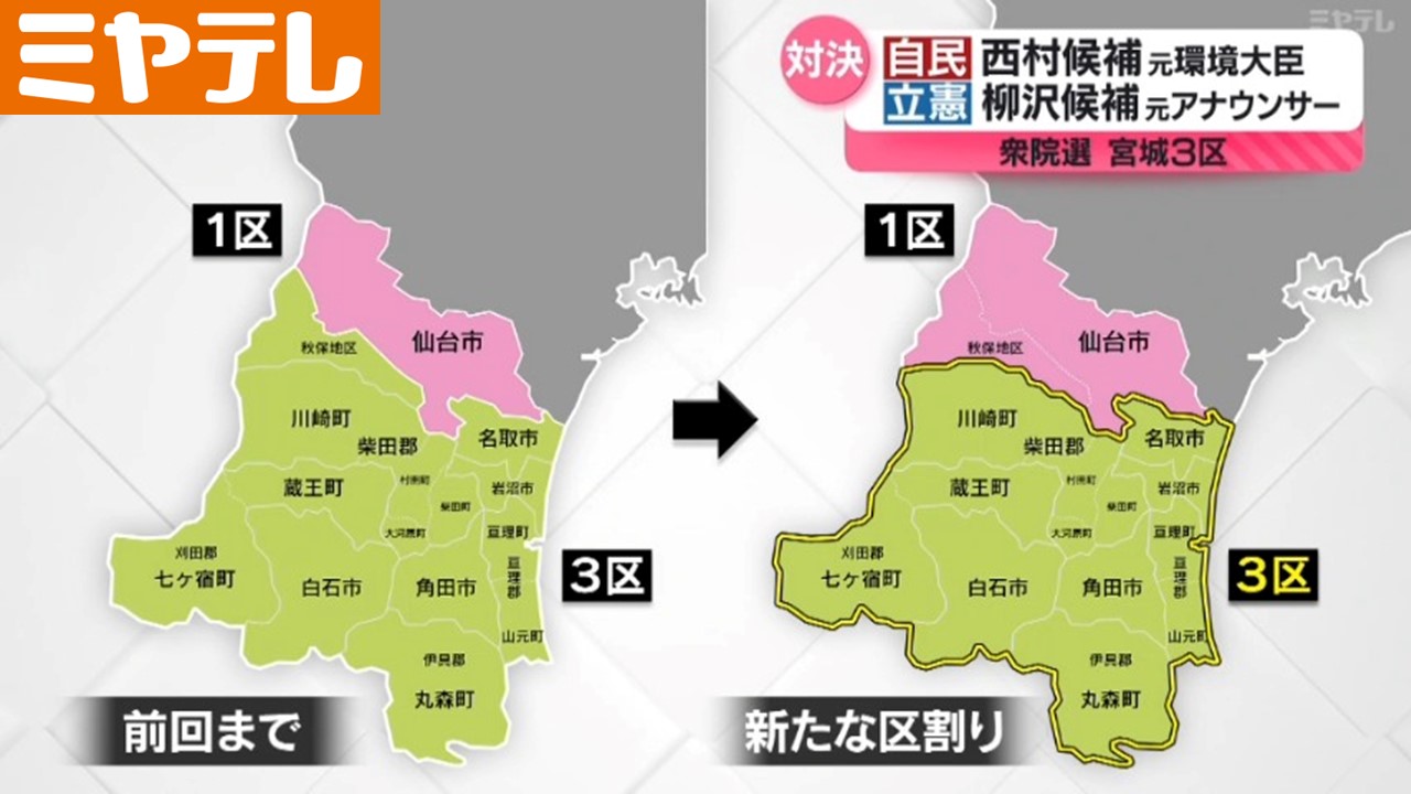 候補者はどんな人？】衆院選『宮城3区』 自民党・前職と立憲民主党