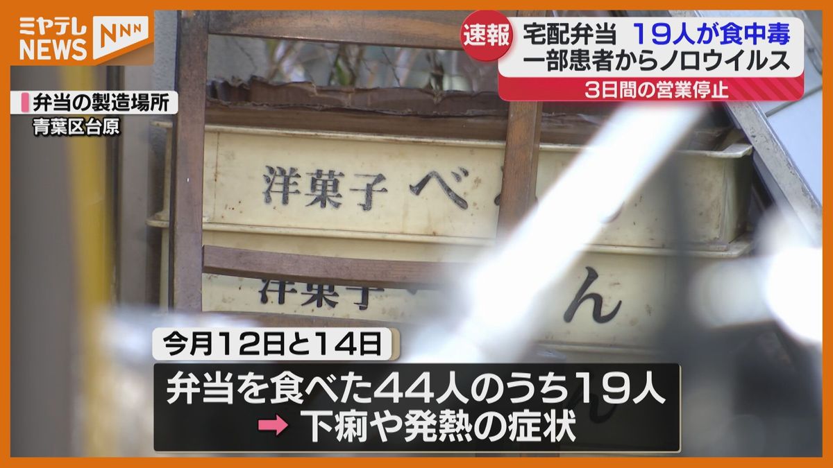 仙台市の同じ弁当店利用、19人が下痢や発熱の症状を訴える食中毒…“ノロウィルス”検出の患者も