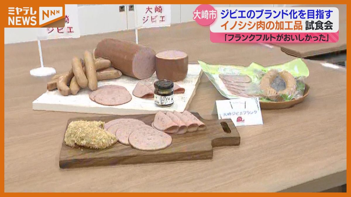 ＜ジビエ＞野生のイノシシ肉使った加工品の試食会　「臭みなく、口触りも滑らか」（宮城・大崎市）