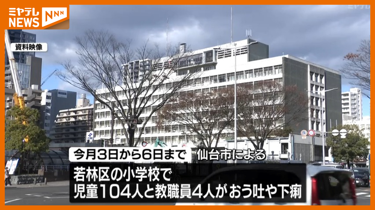 小学校で児童・教職員108人がおう吐や下痢　感染性胃腸炎の集団感染か〈仙台市〉