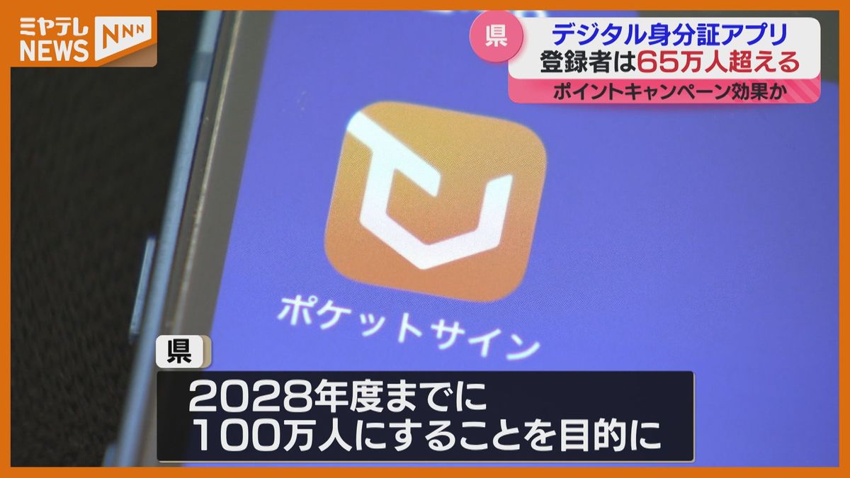 ポイントキャンペーン効果か…デジタル身分証アプリ”ポケットサイン”、想定上回る65万人あまり登録（宮城県）