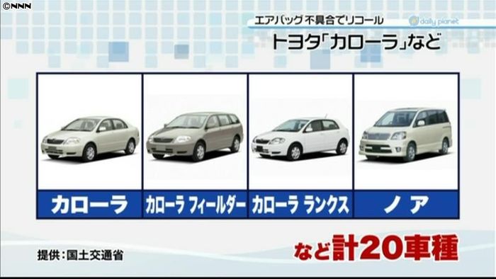 トヨタが20車種、世界227万台リコール