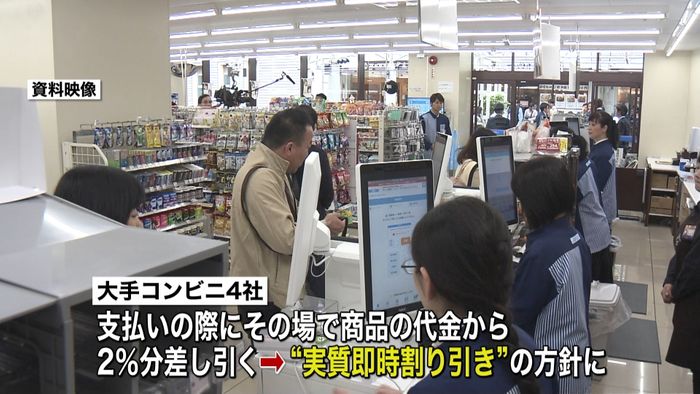 増税還元 コンビニ4社“即時割り引き”へ