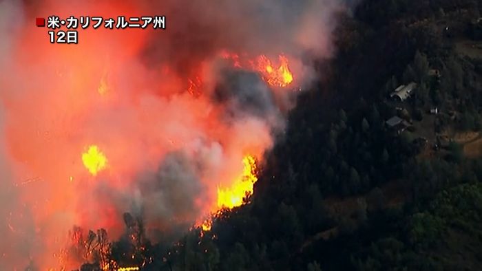 米で大規模山火事 住宅86戸焼いて延焼