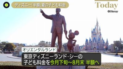 東京ディズニーランドとシー 夏の子ども料金半額に 存分に楽しんでもらうため