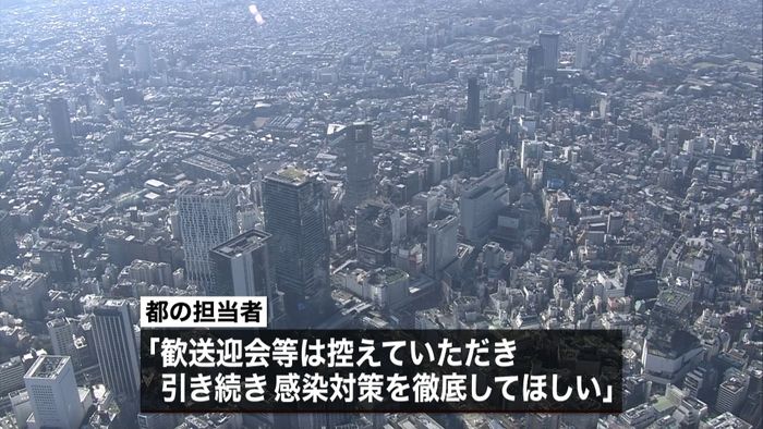 東京で４４６人確認「歓送迎会等は控えて」
