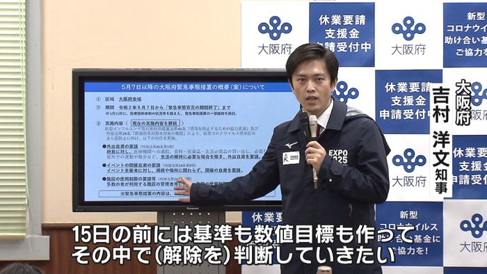 休業要請解除など独自基準で 大阪府が方針