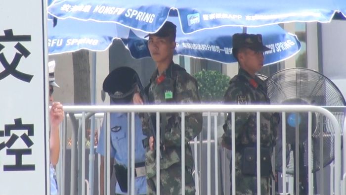 戦車も…G20開催地早くも厳重警備 中国